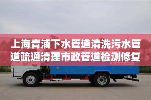上海青浦下水管道清洗污水管道疏通清理市政管道检测修复_青浦区污水管道疏通