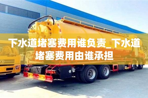 北京下水道堵塞费用谁负责_下水道堵塞费用由谁承担