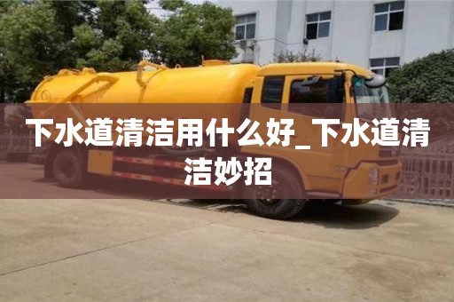 下水道清洁用什么好_下水道清洁妙招