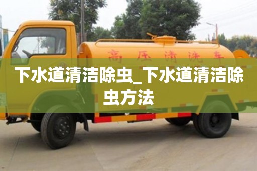 北京下水道清洁除虫_下水道清洁除虫方法
