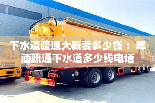 北京下水道疏通大概要多少钱 ：啤酒疏通下水道多少钱电话