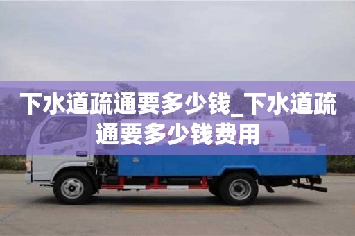 下水道疏通要多少钱_下水道疏通要多少钱费用