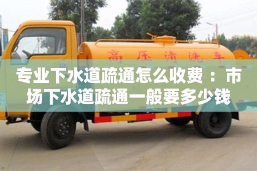 郑州专业下水道疏通怎么收费 ：市场下水道疏通一般要多少钱