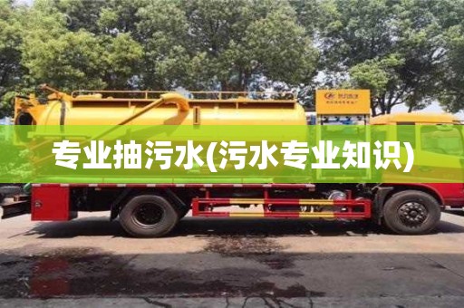 武汉专业抽污水(污水专业知识)