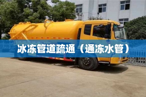 唐山冰冻管道疏通（通冻水管）