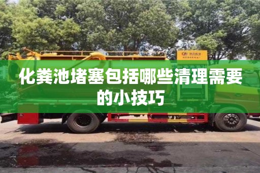 化粪池堵塞包括哪些清理需要的小技巧