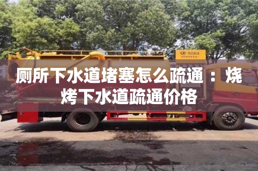 厕所下水道堵塞怎么疏通 ：烧烤下水道疏通价格