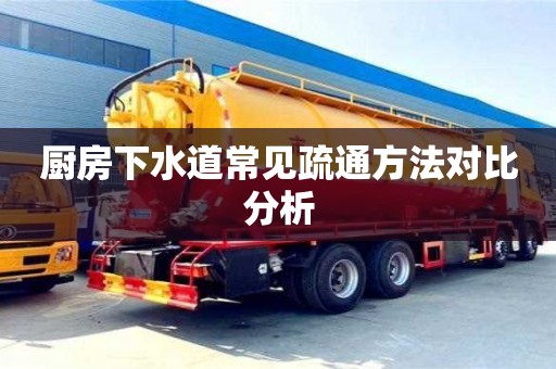 厨房下水道常见疏通方法对比分析