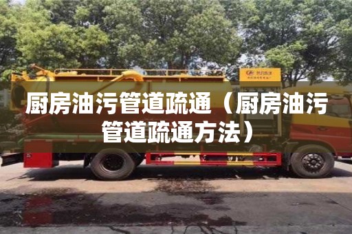 北京厨房油污管道疏通（厨房油污管道疏通方法）
