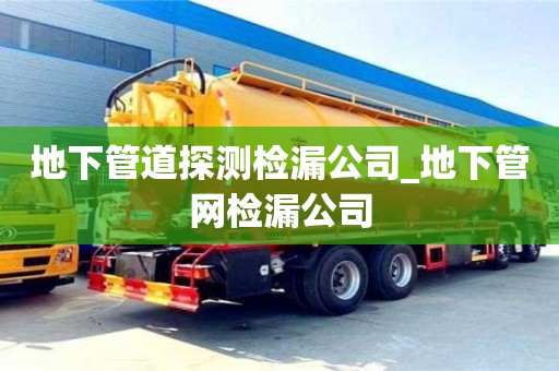 北京地下管道探测检漏公司_地下管网检漏公司