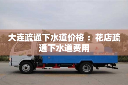 贵阳大连疏通下水道价格 ：花店疏通下水道费用