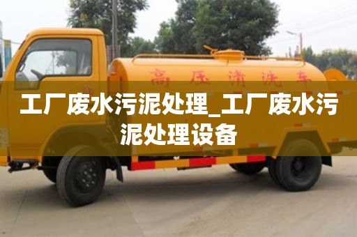 上海工厂废水污泥处理_工厂废水污泥处理设备