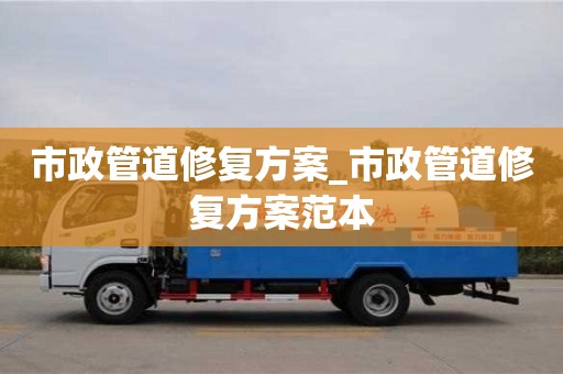 市政管道修复方案_市政管道修复方案范本