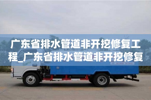 绍兴广东省排水管道非开挖修复工程_广东省排水管道非开挖修复工程招标
