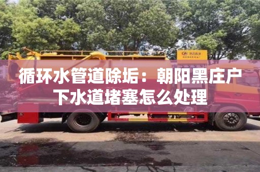 长沙循环水管道除垢：朝阳黑庄户下水道堵塞怎么处理