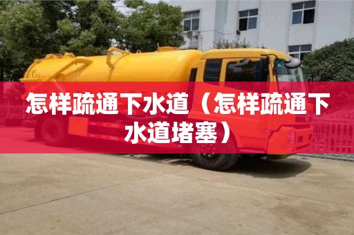 怎样疏通下水道（怎样疏通下水道堵塞）