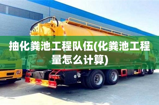 深圳抽化粪池工程队伍(化粪池工程量怎么计算)