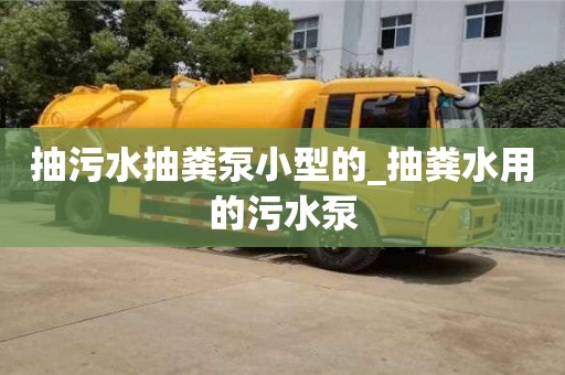 抽污水抽粪泵小型的_抽粪水用的污水泵