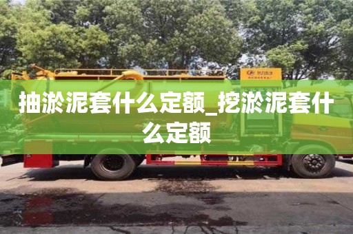 绍兴抽淤泥套什么定额_挖淤泥套什么定额