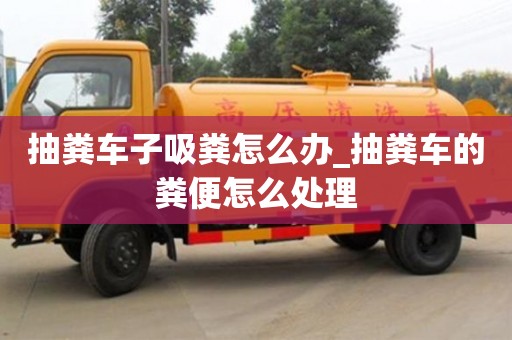 唐山抽粪车子吸粪怎么办_抽粪车的粪便怎么处理