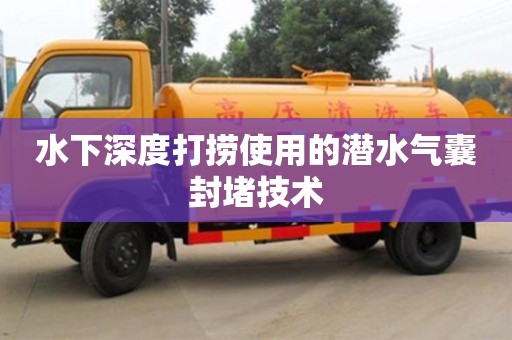 石家庄水下深度打捞使用的潜水气囊封堵技术