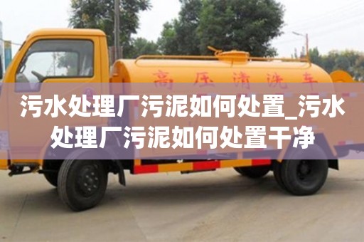 北京污水处理厂污泥如何处置_污水处理厂污泥如何处置干净