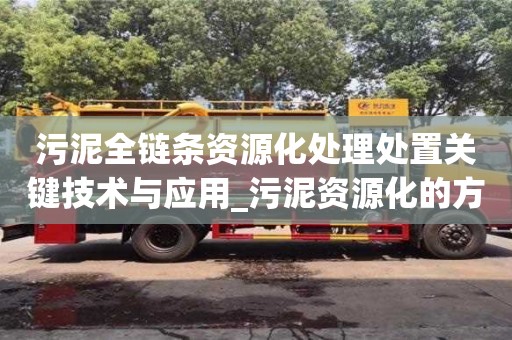 北京污泥全链条资源化处理处置关键技术与应用_污泥资源化的方法