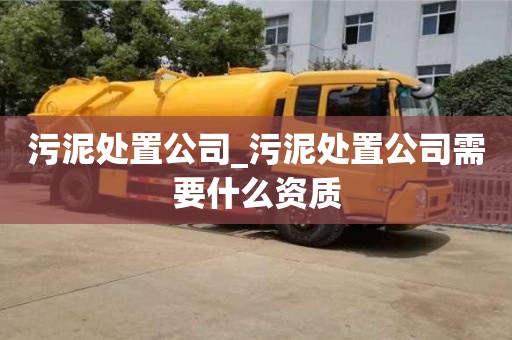 污泥处置公司_污泥处置公司需要什么资质