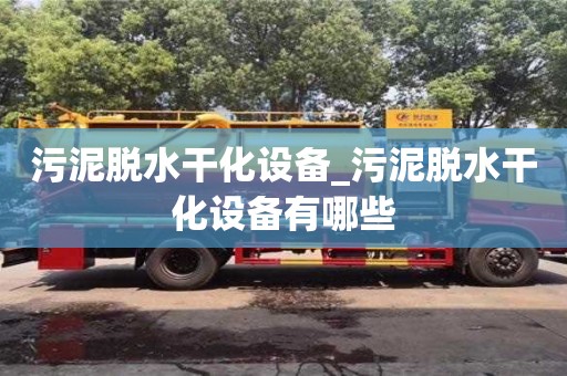 污泥脱水干化设备_污泥脱水干化设备有哪些