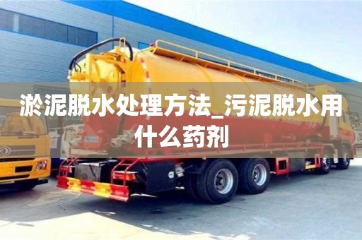 北京淤泥脱水处理方法_污泥脱水用什么药剂