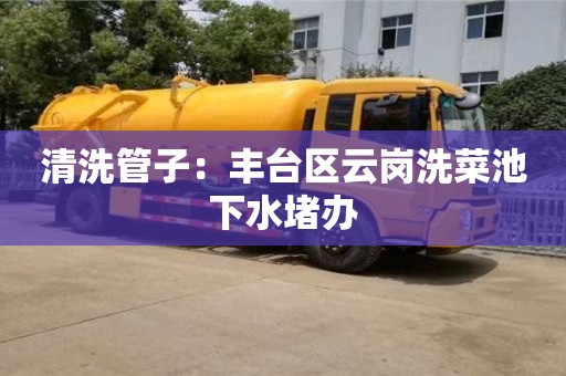 唐山清洗管子：丰台区云岗洗菜池下水堵办