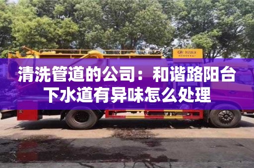 清洗管道的公司：和谐路阳台下水道有异味怎么处理