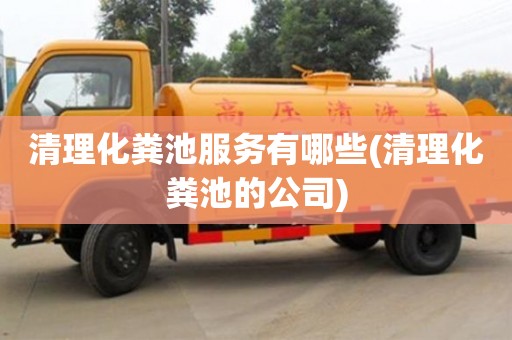 武汉清理化粪池服务有哪些(清理化粪池的公司)