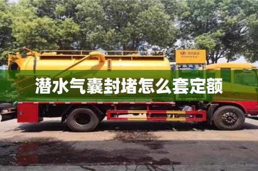 北京潜水气囊封堵怎么套定额