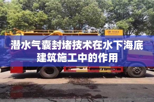 唐山潜水气囊封堵技术在水下海底建筑施工中的作用