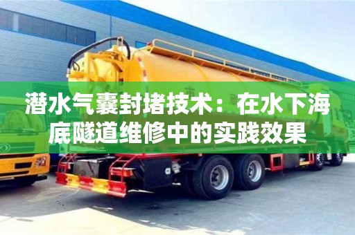 石家庄潜水气囊封堵技术：在水下海底隧道维修中的实践效果
