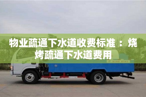 物业疏通下水道收费标准 ：烧烤疏通下水道费用
