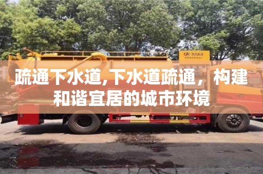 疏通下水道,下水道疏通，构建和谐宜居的城市环境