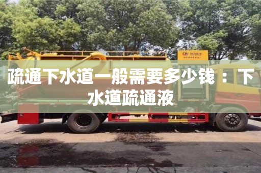 郑州疏通下水道一般需要多少钱 ：下水道疏通液