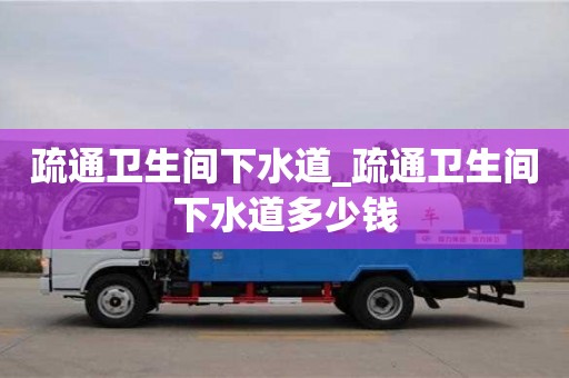 北京疏通卫生间下水道_疏通卫生间下水道多少钱