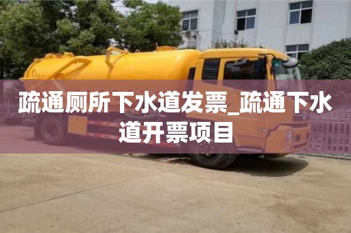 北京疏通厕所下水道发票_疏通下水道开票项目