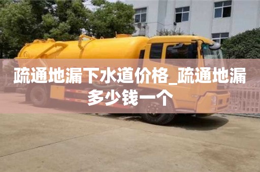 疏通地漏下水道价格_疏通地漏多少钱一个