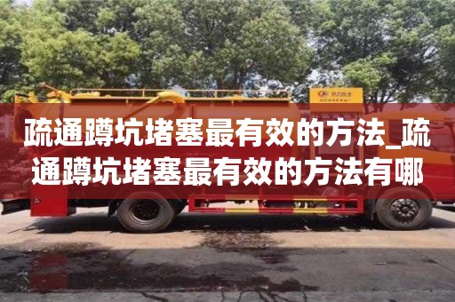 疏通蹲坑堵塞最有效的方法_疏通蹲坑堵塞最有效的方法有哪些