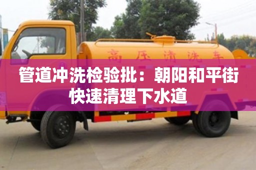 北京管道冲洗检验批：朝阳和平街快速清理下水道