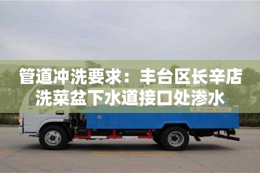 管道冲洗要求：丰台区长辛店洗菜盆下水道接口处渗水