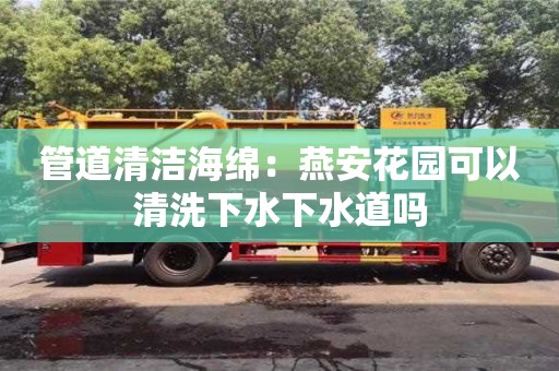 深圳管道清洁海绵：燕安花园可以清洗下水下水道吗