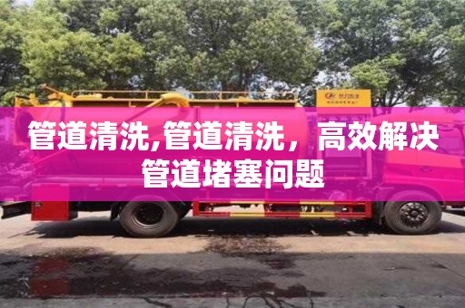 管道清洗,管道清洗，高效解决管道堵塞问题