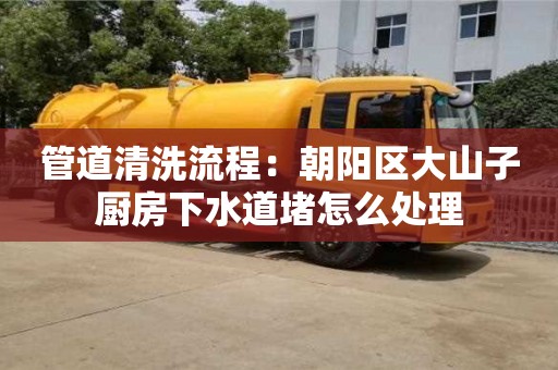 绍兴管道清洗流程：朝阳区大山子厨房下水道堵怎么处理