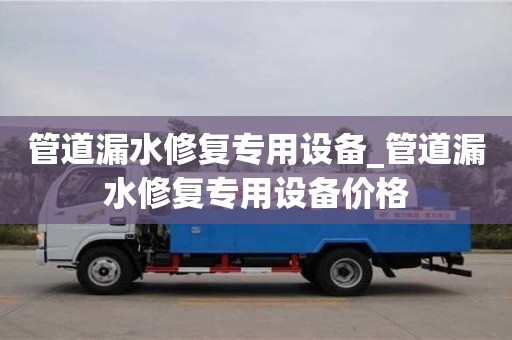 绍兴管道漏水修复专用设备_管道漏水修复专用设备价格