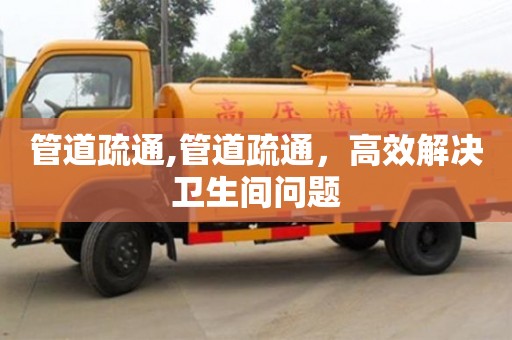 管道疏通,管道疏通，高效解决卫生间问题